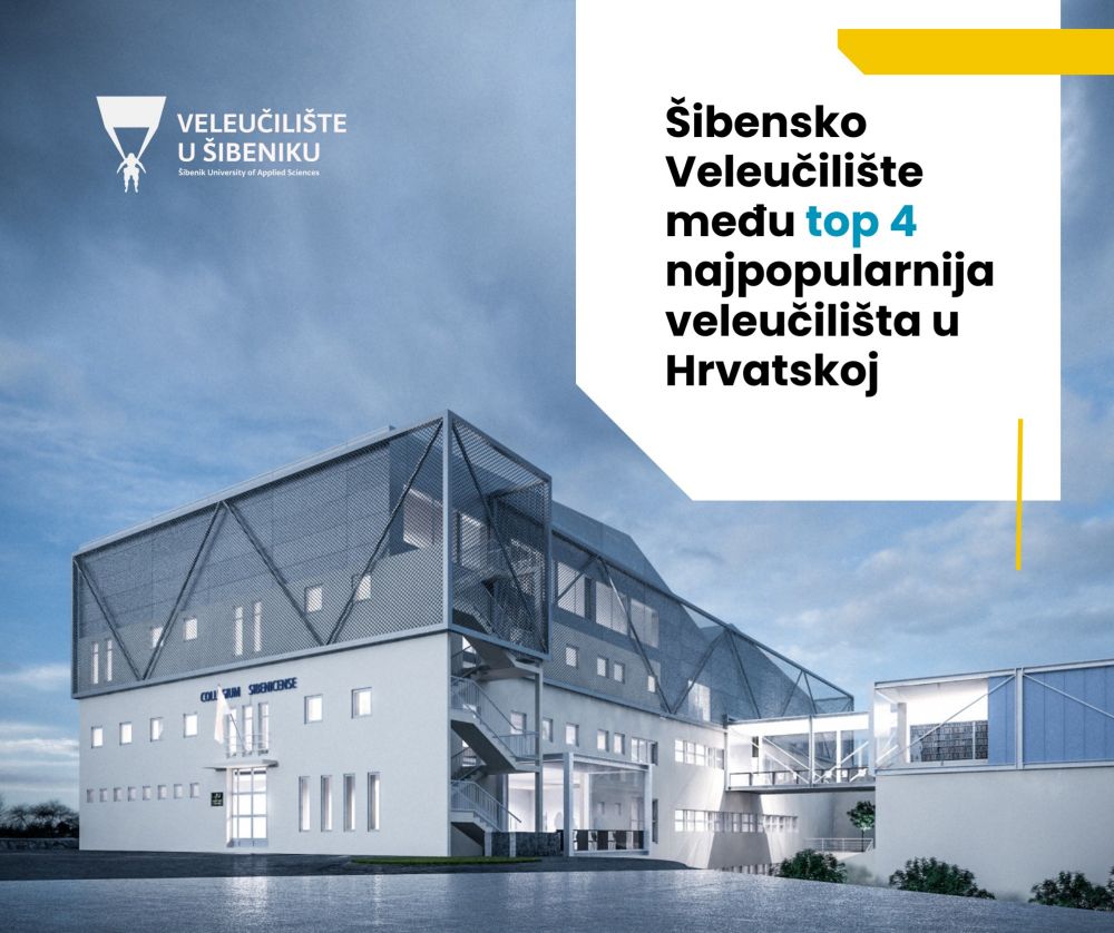 Šibensko Veleučilište među top 4 najpopularnija veleučilišta u Hrvatskoj